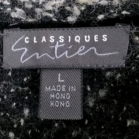 Ladies Entier black and white Jacket, Sz Large - Picture 2 of 4